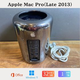 ［美品］ Apple MacPro（Late 2013）/ Xeon E5 / メモリ64GB / SSD 1TB / AMD FirePro D700 / Windows / Office 2021 / CJ638
