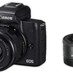 【中古】 Canon キャノン ミラーレス一眼カメラ EOS Kiss M ダブルレンズキット ブラック EOSKISSMBK-WLK