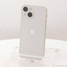 〔中古〕Apple(アップル) iPhone13 mini 128GB スターライト MLJE3J／A SIMフリー 〔ネットワーク利用制限▲〕〔258-ud〕