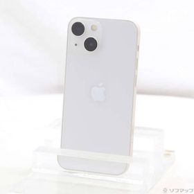 〔中古〕Apple(アップル) iPhone13 mini 128GB スターライト MLJE3J／A SIMフリー 〔ネットワーク利用制限▲〕〔262-ud〕
