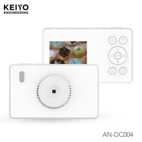 KEIYO AN-DC004WH ホワイト 超スリム！ポケットサイズデジタルカメラ 薄さ11.5mm デジタル4倍ズーム 手振れ補正搭載 ANDC004WH