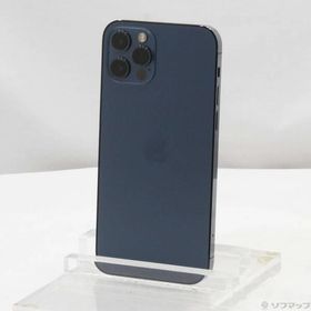 〔中古〕au iPhone12 Pro 256GB パシフィックブルー MGMD3J／A SIMフリー〔371-ud〕