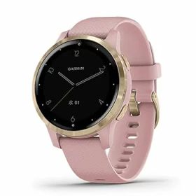 【中古】［非常に良い］GARMIN vivoactive 4S Dust Rose/Light Gold 010-02172-37
