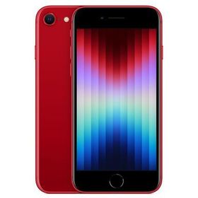 未使用品 電池100％ iPhoneSE3 64GB RED SIMフリー 36