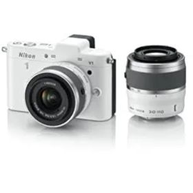 Nikon ミラーレス一眼カメラ Nikon 1 (ニコンワン) V1 (ブイワン) ダブルズームキット ホワイト N1 V1WZ WH
