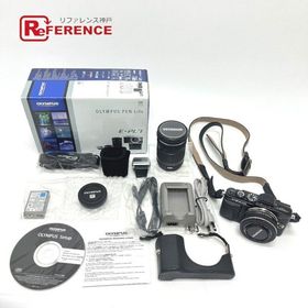 PEN Lite E-PL7 デジタル ミラーレス一眼カメラ M.ZUIKO DIGITAL 40-150mm 1:4-5.6 R ED MSC レンズセット カメラ ブラック 【中古】