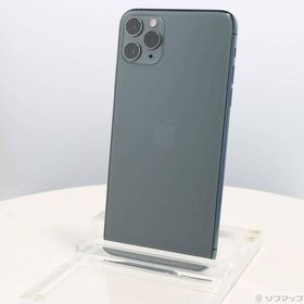 〔中古〕Apple(アップル) iPhone11 Pro Max 64GB ミッドナイトグリーン MWHH2J／A SIMフリー〔258-ud〕