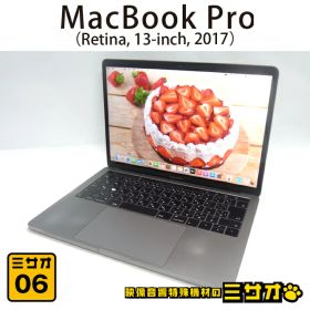 【中古】MacBook Pro (13-inch 2017 Two Thunderbolt 3 ports x 4)Touch Bar/Core i7 3.1GHzデュアルコア/8GB SSD 256GB/macOS Ventura/難有品［06］