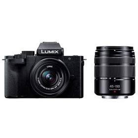 【中古】パナソニック(Panasonic) 小型・軽量ミラーレス一眼カメラ ルミックス ダブルズームレンズキット ブラック DC-G100DW-K(ミラーレス一眼)