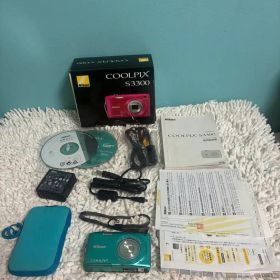 【箱付き・動作確認済】Nikon COOLPIX S3300 グリーン 付属品