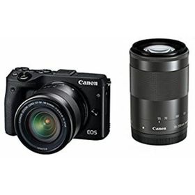 Canon ミラーレス一眼カメラ EOS M3 ダブルズームキット(ブラック) EF-M18-55mm F3.5-5.6 IS STM EF-M55-200mm F4.5-6.3 IS STM 付属 EOSM3BK-WZ(ミラーレス一眼)