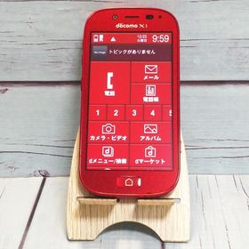 docomo 富士通 F-06F らくらくスマートフォン3 レッド 本体 白ロム B409585