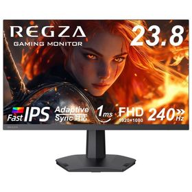 REGZA｜レグザ ゲーミング液晶ディスプレイ(23.8型/ Fast IPS/ FullHD 1920×1080/ 240Hz/ 1ms/ HDR/ HDMI/ DP)(ブラック) RM-G245R 返品種別A