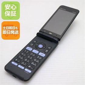 安心保証 美品 GRATINA KYF37 かんたんケータイ ブラック 本体 白ロム