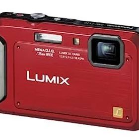 【中古】（非常に良い）パナソニック デジタルカメラ ルミックス 防水モデル シャイニーレッド DMC-FT20-R