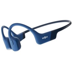 Shokz 骨伝導イヤホン OpenRun マイク対応 Bluetooth ワイヤレスイヤホン SKZ-EP-000005 ブルー【80サイズ】