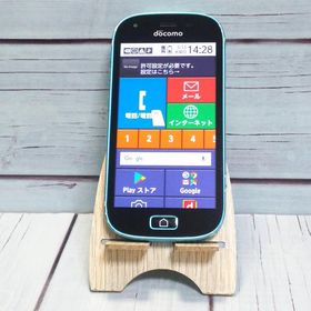docomo 富士通 F-03K らくらくスマートフォン me blue ブルー 本体 白ロム SIMロック解除済み SIMフリー C533616