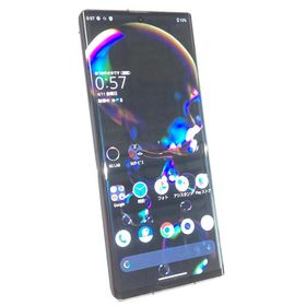 中古 SHARP AQUOS R6 128GB ブラック A101SH SIMフリー ※液晶不良、カメラレンズに傷