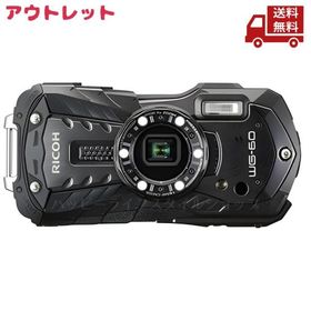 ☆ アウトレット 箱傷みあり リコー RICOH タフネスカメラ WG-60 BK ブラック デジタルカメラ PSE対応 送料無料