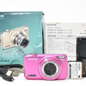 ■ ほぼ新品 ■ フジフイルム FUJIFILM FINEPIX JX400 ピンク 《動作確認済・付属品多数》 コンパクト デジタル カメラ #A1165