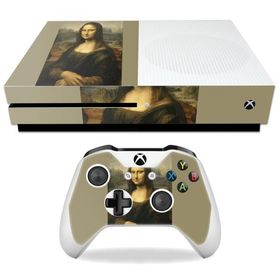 MightySkins Microsoft Xbox One S 用ビニールスキン「Mona Lisa」保護デカールラップ 着脱簡単