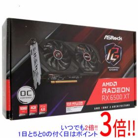 【1日と5.0のつく日、18日はポイント3倍！】【中古】ASRock製グラボ Radeon RX 6500 XT Phantom Gaming D 4GB OC PCIExp 4GB 元箱あり