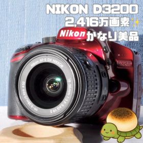 ✨スマホ転送OK✨Nikon D3200 小型軽量 綺麗なレッドカラー✨