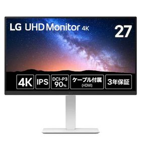 27US550-W 27インチ 4Kモニター IPSパネル 3辺フレームレス