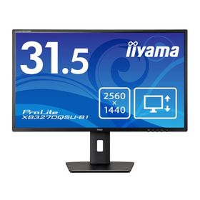 iiyama 液晶ディスプレイ 31.5型/2560×1440/HDMI、DisplayPort/ブラック/スピーカー/IPS方式 XB3270QSU-B1