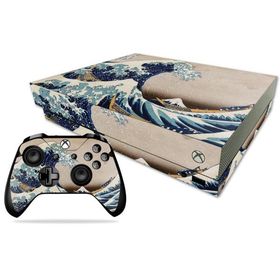 MightySkins Xbox One X 用ビニールスキン「Great Wave of Kanagawa」保護スキン 着脱簡単