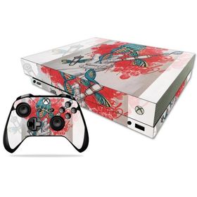 MightySkins Xbox One X 用ビニールスキン「Red Grasp」保護スキン 着脱簡単