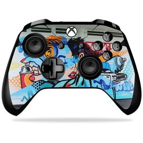MightySkins Xbox One X Controller 用ビニールスキン「Old School Romance」保護スキン 着脱簡単