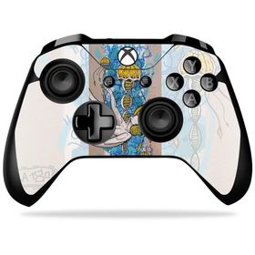 MightySkins Microsoft Xbox One X コントローラー 用ビニールスキン「Fall Into Place」保護デカールラップ 着脱簡単