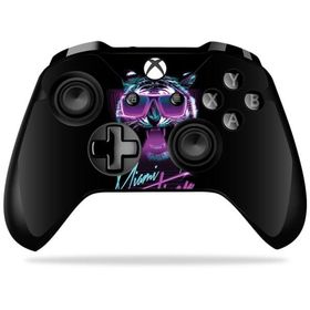 MightySkins Microsoft Xbox One X コントローラー 用ビニールスキン「Miami Tiger」保護デカールラップ 着脱簡単