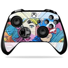 MightySkins Microsoft Xbox One X コントローラー 用ビニールスキン「Train Graffiti」保護デカールラップ 着脱簡単