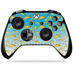 MightySkins Microsoft Xbox One X コントローラー 用ビニールスキン「Raining Pizza」保護デカールラップ 着脱簡単