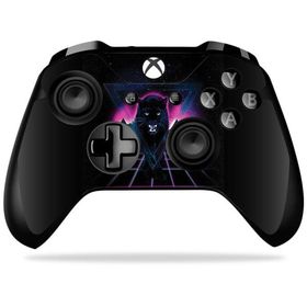 MightySkins Microsoft Xbox One X コントローラー 用ビニールスキン「Vintage Jaguar」保護デカールラップ 着脱簡単