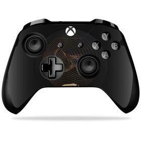 MightySkins Microsoft Xbox One X コントローラー 用ビニールスキン「Golden Path」保護デカールラップ 着脱簡単