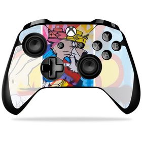 MightySkins Microsoft Xbox One X コントローラー 用ビニールスキン「Kings Reign」保護デカールラップ 着脱簡単