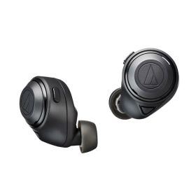 オーディオテクニカ ATH-CKS50TW BK ワイヤレスイヤホン bluetooth/ワイヤレスイヤホン ノイズキャンセリング 重低音 / 最大約50時間再生 /イヤホン20時間再生 / 通話品質強化/ノイズキャンセル/ヒアスルー/360 Reality Audio【国内正規品】 ブラック ATH-CKS50TW BK
