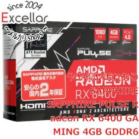 [bn:4] SAPPHIRE SAPPHIRE PULSE Radeon RX 6400 GAMING 4GB GDDR6 11315-01-20G PCIExp 4GB 外箱いたみ 元箱あり