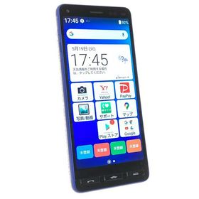 中古 京セラ かんたんスマホ2+ 32GB ブルー KYOCERA A201KC KYSDZ3 SIMフリー