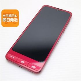 美品 SoftBank シンプルスマホ6 A201SH ルビーレッド スマホ 白ロム 中古 あすつく 土日祝発送OK