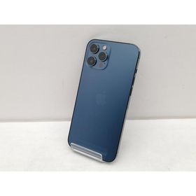 【中古】Apple SoftBank 【SIMロック解除済み】 iPhone 12 Pro Max 128GB パシフィックブルー MGCX3J/A【千葉】保証期間１ヶ月【ランクC】