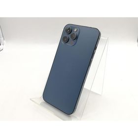 【中古】Apple au 【SIMロック解除済み】 iPhone 12 Pro Max 128GB パシフィックブルー MGCX3J/A【福岡筑紫】保証期間１ヶ月【ランクC】