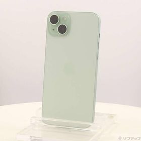 〔中古〕Apple(アップル) iPhone15 Plus 128GB グリーン MU0E3J／A SIMフリー〔262-ud〕