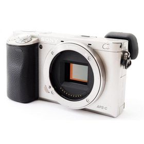 SONY a6000 シルバー ボディ 美品 SDカード ストラップ付 動作確認済み 1ヶ月保証付 スマホ転送 高性能