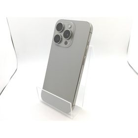 【中古】Apple docomo 【SIMフリー】 iPhone 15 Pro 256GB ナチュラルチタニウム MTUF3J/A【福岡天神】保証期間１ヶ月【ランクB】