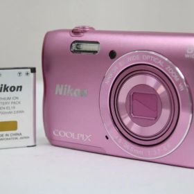 【返品保証】 ニコン Nikon COOLPIX A300 ピンク 8x バッテリー付き コンパクトデジタルカメラ e11655