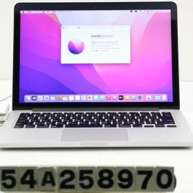 Apple MacBook Pro Retina 13インチ Early 2015 A1502 Core i5 5287U 2.9GHz/16GB/128GB/WQXGA(2560x1600)/macOS Montrrey【中古】【20260527】